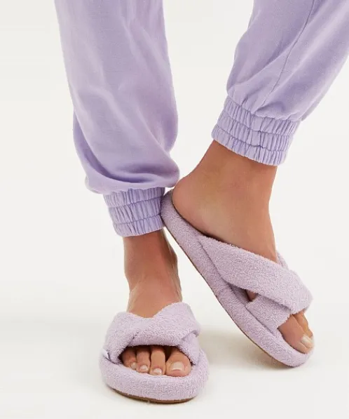 Frankie's Bikinis Slippers>Juna Terry Slide Slipper Lilac