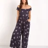 Free People Rompers>Aster Printed Jumper Navy