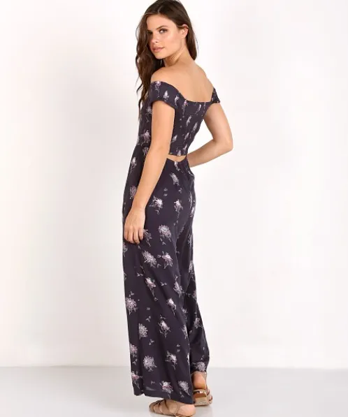 Free People Rompers>Aster Printed Jumper Navy