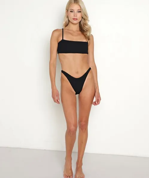 Hunza G Bikinis>Crinkle Gigi Bikini Black