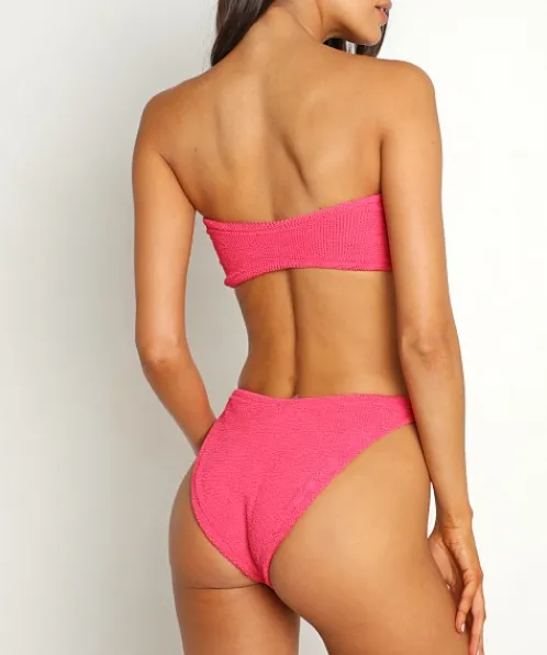 Hunza G Bikinis>Crinkle Gloria Bikini Fuchsia