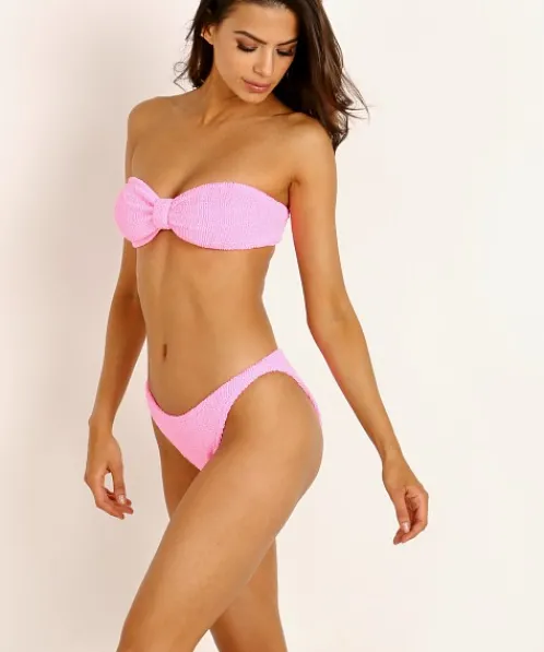 Hunza G Bikinis>Crinkle Jean Bikini Set Bubblegum