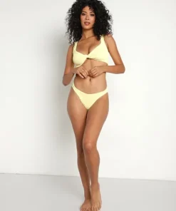 Hunza G Bikinis>Crinkle Juno Bikini Set Butter