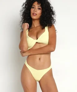 Hunza G Bikinis>Crinkle Juno Bikini Set Butter