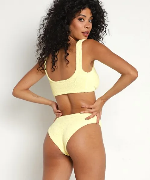 Hunza G Bikinis>Crinkle Juno Bikini Set Butter