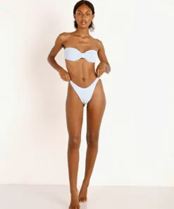 Hunza G Bikinis>Jean Bandeau Bikini Set Baby Blue