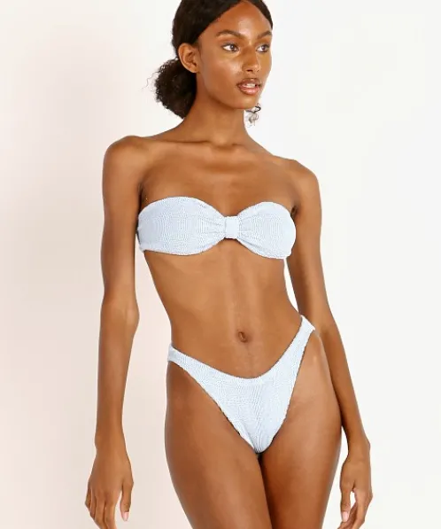 Hunza G Bikinis>Jean Bandeau Bikini Set Baby Blue