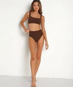 Hunza G Bikinis>Patricia Nile Bikini Metallic Cocoa
