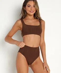 Hunza G Bikinis>Patricia Nile Bikini Metallic Cocoa