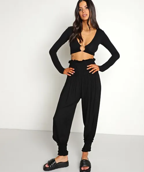 Indah Pants>Birtie Ruffle Pant Black