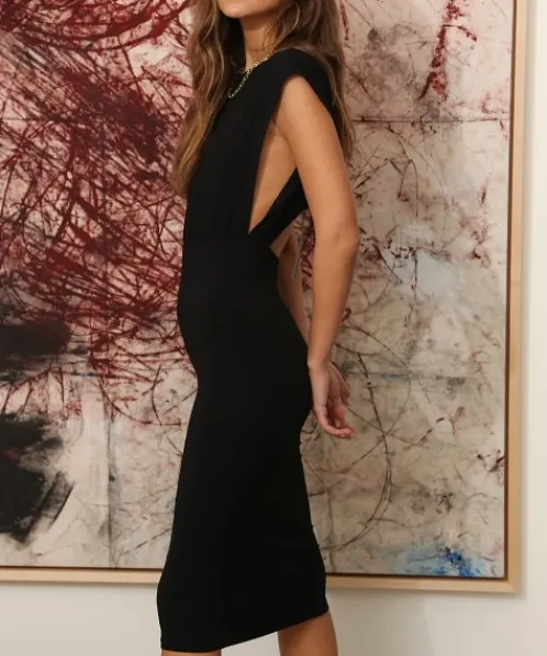 Indah Dresses>Body Scorpio Midi Dress Black