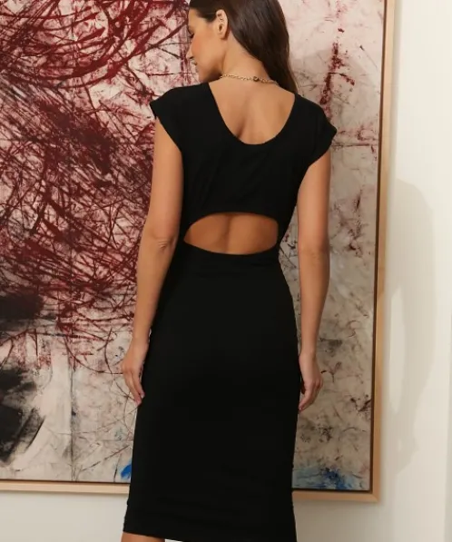 Indah Dresses>Body Scorpio Midi Dress Black