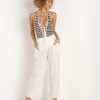 Indah One Pieces>Bondi Knit Lace Up One Piece Stripe