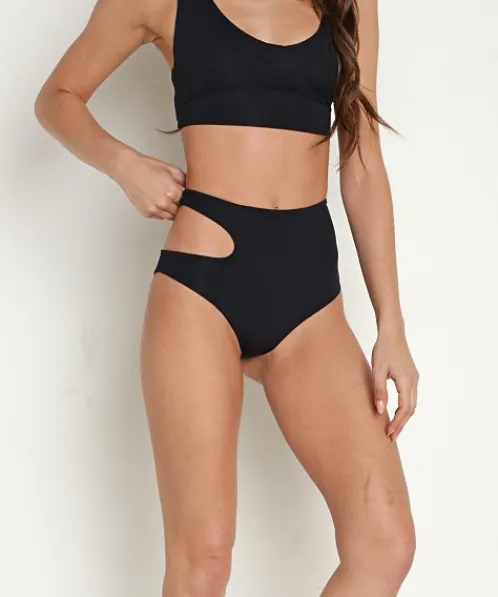 Indah Bikinis>Corine Full Bikini Bottom Black