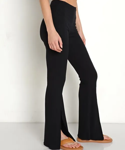 Indah Pants>Eden Solid Princess Split Front Pant Black