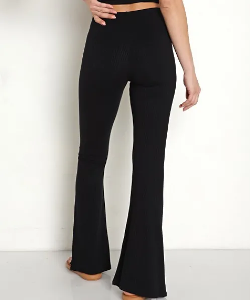 Indah Pants>Eden Solid Princess Split Front Pant Black