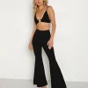 Indah Pants>Giselle Solid Bell Bottom Black