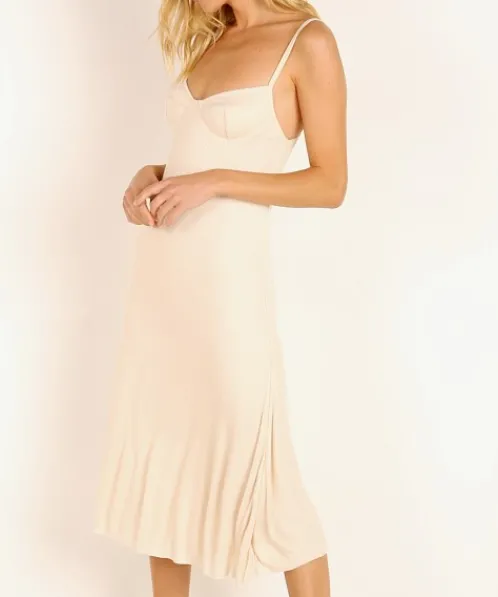 Indah Dresses>Little Lies Midi Dress Opal