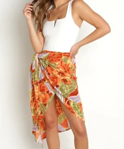Indah Skirts>Obession Midi Sarong Skirt Tropix