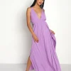 Indah Dresses>River Triangle Maxi Violet