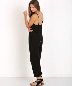 Indah Rompers>Seraphin Harem Jumpsuit Black