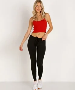Indah Pants>Snickers Solid Drawstring Pant Black