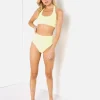 IT'S NOW COOL Bikinis>Terry Halter Top Bikini Lemon