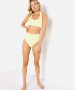IT'S NOW COOL Bikinis>Terry Halter Top Bikini Lemon