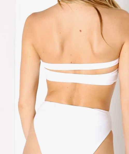 JADE Swim Bikinis>Halo Bikini Top White