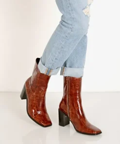 Jaggar Boots>Bold Ankle Boot Chocolate
