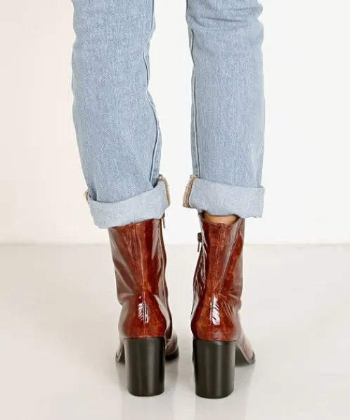 Jaggar Boots>Bold Ankle Boot Chocolate