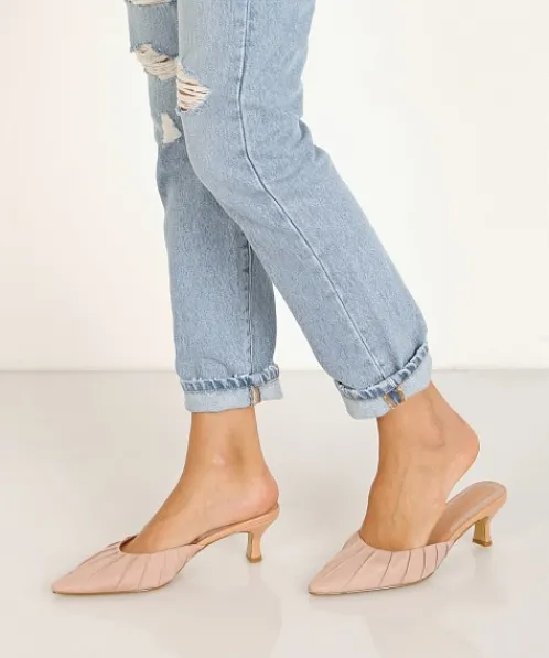 Jaggar Sandals | Flats>Ruched Kitten Heel Amberlight