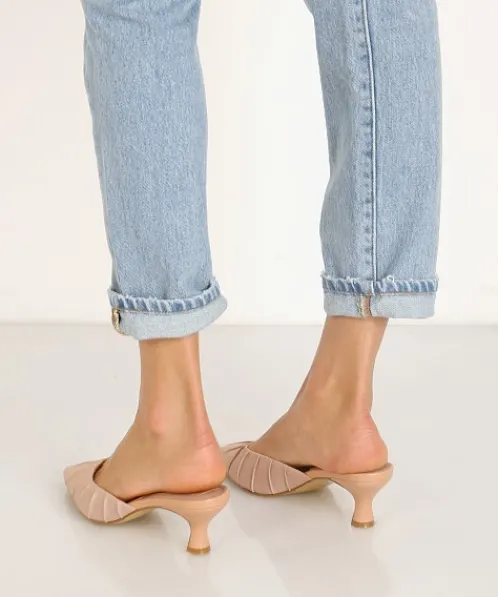 Jaggar Sandals | Flats>Ruched Kitten Heel Amberlight