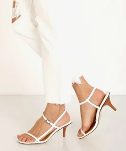Jaggar Heels | Sandals>Strappy Patent Leather Sandal Ivory