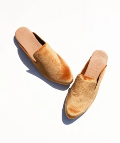 James Smith Flats>Street Slipper Tan Velvet