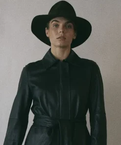 Janessa Leone Accessories>Auggie Packable Wool Hat Dark Olive
