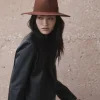 Janessa Leone Accessories>Cotta Fedora Hat Burnt Orange