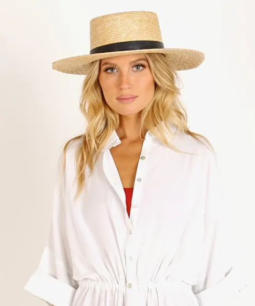 Janessa Leone Accessories>Klint Hat Natural