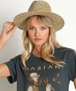 Janessa Leone Accessories>Otis Seagrass Straw Fedora Hat Natural