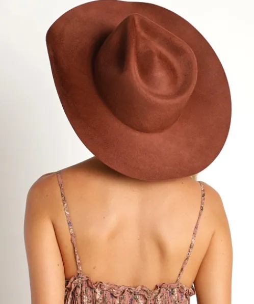 Janessa Leone Accessories>Willa Hat Burnt Orange
