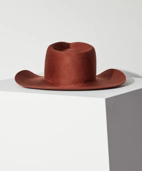 Janessa Leone Accessories>Willa Hat Burnt Orange