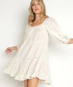 Jen's Pirate Booty Dresses>Almond Mini Dress Natural