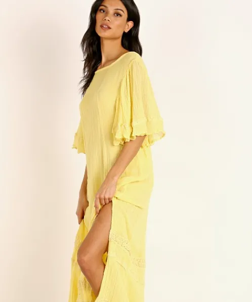 Jen's Pirate Booty Dresses>Boreal Forest Kaftan Maize