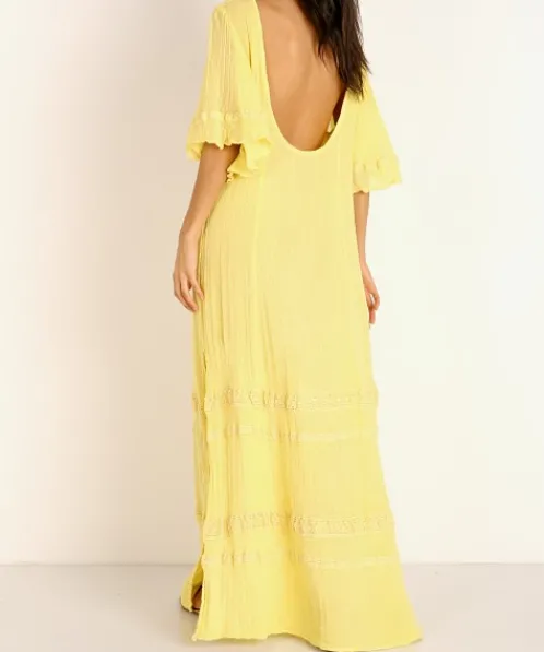 Jen's Pirate Booty Dresses>Boreal Forest Kaftan Maize