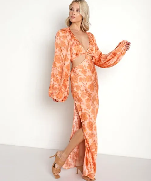 Jen's Pirate Booty Dresses>Electro Floral Sonora Dress Clay