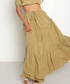 Jen's Pirate Booty Skirts>Johana Maxi Skirt Olive