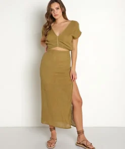 Jen's Pirate Booty Dresses>Truckin Dress Olive