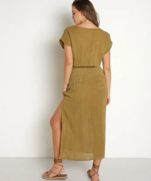 Jen's Pirate Booty Dresses>Truckin Dress Olive