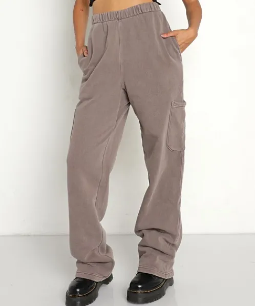 Joah Brown Pants>Cargo Jogger Peppercorn