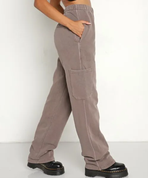Joah Brown Pants>Cargo Jogger Peppercorn